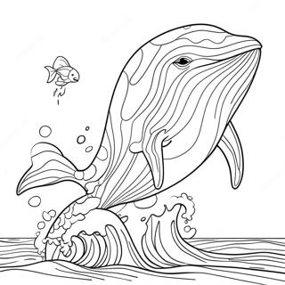 Pagina Para Colorear De La Juguetona Ballena Azul Salpicando 103971-41881