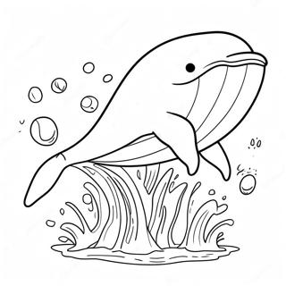 Pagina Para Colorear De La Juguetona Ballena Azul Salpicando 103971-41882
