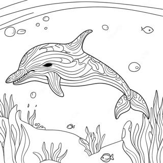 Pagina Para Colorear De La Suave Ballena Azul Bajo El Agua 103972-41887