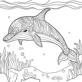 Pagina Para Colorear De La Suave Ballena Azul Bajo El Agua 103972-41888