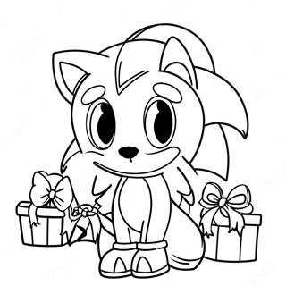 Sonic De Navidad Páginas Para Colorear