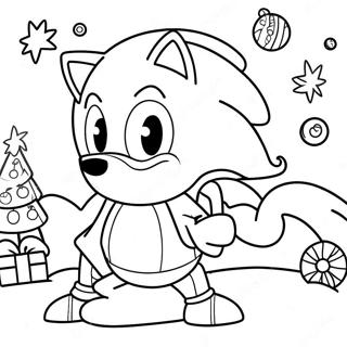 Pagina Para Colorear De Sonic Navideno 104045-41936