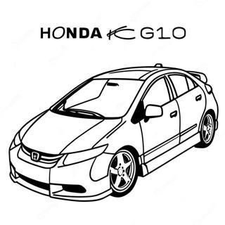 Honda Civic Páginas Para Colorear