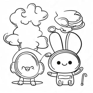 Pagina Para Colorear De Banner Divertido Del Laboratorio De Arte De Amigos 104818 42545