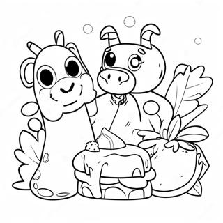 Pagina Para Colorear De Banner Divertido Del Laboratorio De Arte De Amigos 104818 42546