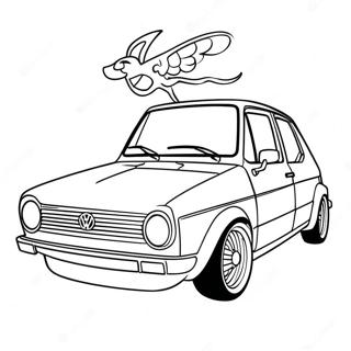 Pagina Para Colorear Del Volkswagen Golf Deportivo 104896-42605