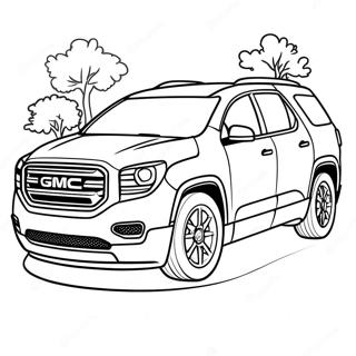 Pagina Para Colorear De Suv Familiar Gmc Acadia 105103-42771