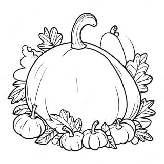 Pagina Para Colorear De Una Cornucopia De Accion De Gracias 10512-1744