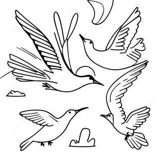 Pagina Para Colorear De Migracion De Aves Coloridas 105253 42891