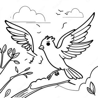 Pagina Para Colorear De Migracion De Aves Coloridas 105253 42892