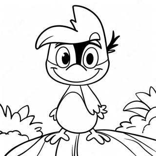 Pagina Para Colorear De Woody El Pajaro Carpintero Feliz 105462 43061