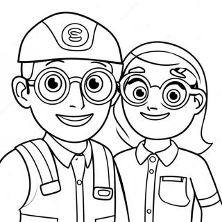 Blippi Y Meekah Páginas Para Colorear