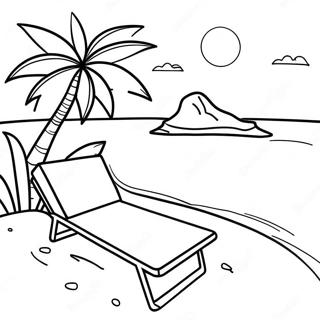 Pagina Para Colorear De La Playa De Una Isla Aislada 105614-43173