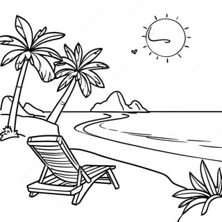 Pagina Para Colorear De La Playa De Una Isla Aislada 105614-43176