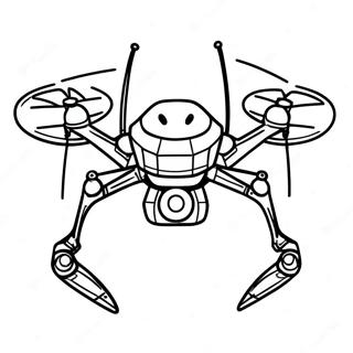 Pagina Para Colorear De Diseno De Dron Asesino Malvado 105691-43233