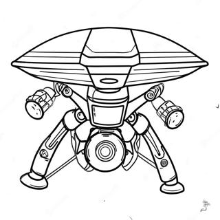 Pagina Para Colorear De Diseno De Dron Asesino Malvado 105691-43234