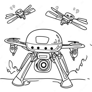 Pagina Para Colorear De Dron Asesino Con Ojos Laser 105692-43239