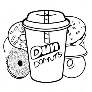 Pagina Para Colorear De La Taza Colorida De Dunkin Donuts 105742-43272