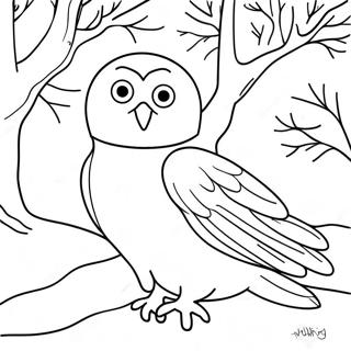 Pagina Para Colorear De Hedwig En Un Pais De Las Maravillas Invernal 105875-43381