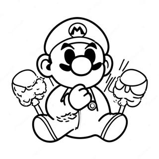 Mario Power Ups Páginas Para Colorear