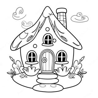 Pagina Para Colorear De La Cabana De Hadas Caprichosa 105950 43433