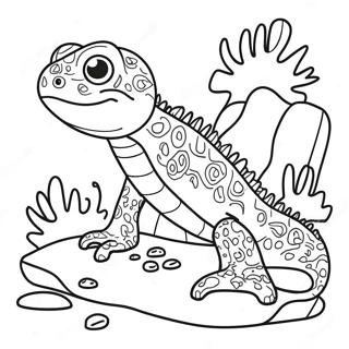Pagina Para Colorear De Salamandra Detallada En Su Habitat 106131-43579