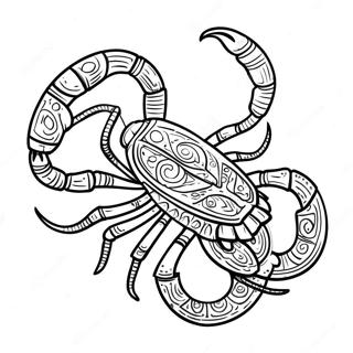 Pagina Para Colorear De Escorpion Detallado 106232-43650