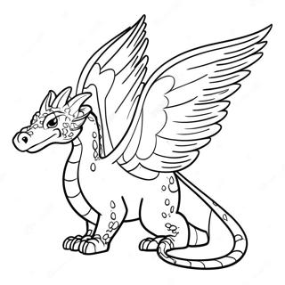 Pagina Para Colorear De Rainwing De Wings Of Fire Colorido 106284-43690