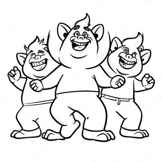 Pagina Para Colorear De Floyd Troll Bailando Con Amigos 106338 43738