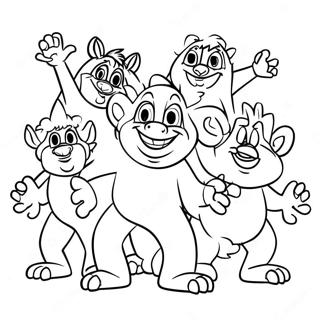 Pagina Para Colorear De Floyd Troll Bailando Con Amigos 106338 43740