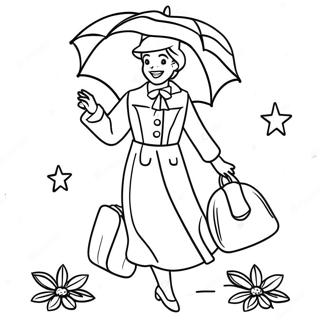 Pagina Para Colorear De Mary Poppins Con Bolsa Magica 106493-43864