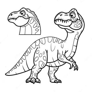 Pagina Para Colorear De Giganotosaurus Con Cria 106619 43958