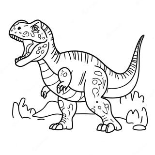 Pagina Para Colorear De Giganotosaurus Con Cria 106619 43959