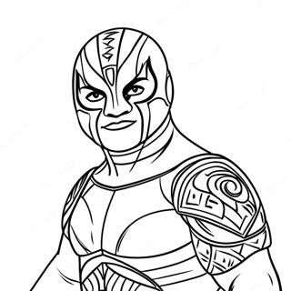 Rey Mysterio Páginas Para Colorear