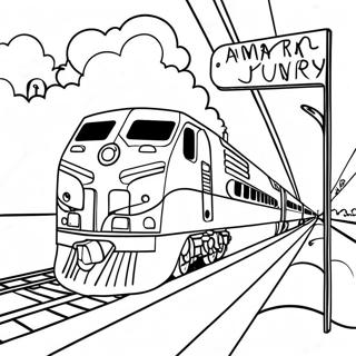 Pagina Para Colorear De Viaje Colorido En Tren Amtrak 106924-44191