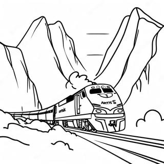 Pagina Para Colorear De Tren Amtrak Pasando Por Montanas 106925 44193