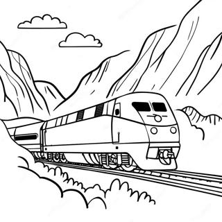 Pagina Para Colorear De Tren Amtrak Pasando Por Montanas 106925 44196