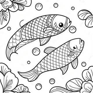 Pagina Para Colorear De Aventuras De Peces Koi 107102-44326