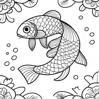 Pagina Para Colorear De Aventuras De Peces Koi 107102-44328