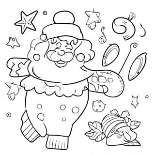 Pagina Para Colorear De Resta Navidena Alegre 107130-44359