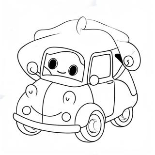 Pagina Para Colorear De Coche De Dibujos Animados Lindo 107154-44374