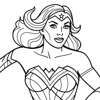 Pagina Para Colorear De Wonder Woman En Accion 107666-44773