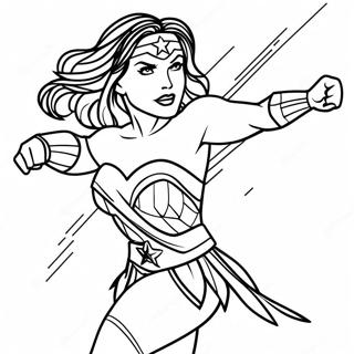 Pagina Para Colorear De Wonder Woman En Accion 107666-44774