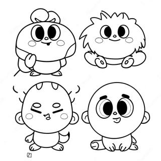 Pagina Para Colorear De Los Divertidos Personajes De Friends 107744 44840