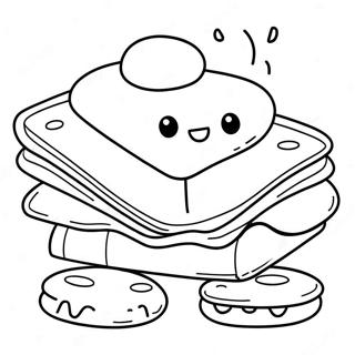 Pagina Para Colorear De Smores De Dibujos Animados Adorables 108077-45101