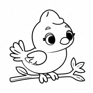 Pagina Para Colorear De Un Pajarito Colorido Con Un Gusano 108207 45202