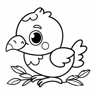 Pagina Para Colorear De Un Pajarito Colorido Con Un Gusano 108207 45204