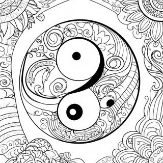Pagina Para Colorear Del Simbolo Yin Yang 108360-45311