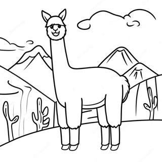 Pagina Para Colorear De Una Linda Llama En Peru 108567-45482