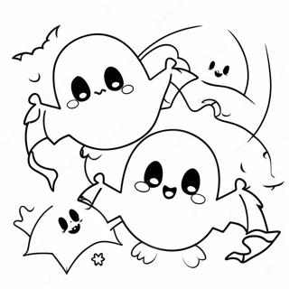 Pagina Para Colorear De Fantasmas Y Murcielagos Encantadores 108723-45602